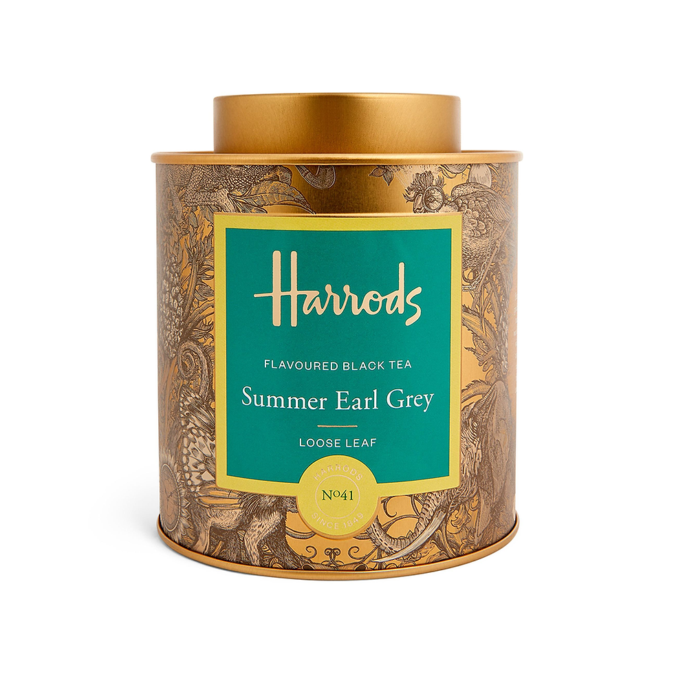 Harrods Summer Earl Grey loose leaf tea, 125g tin