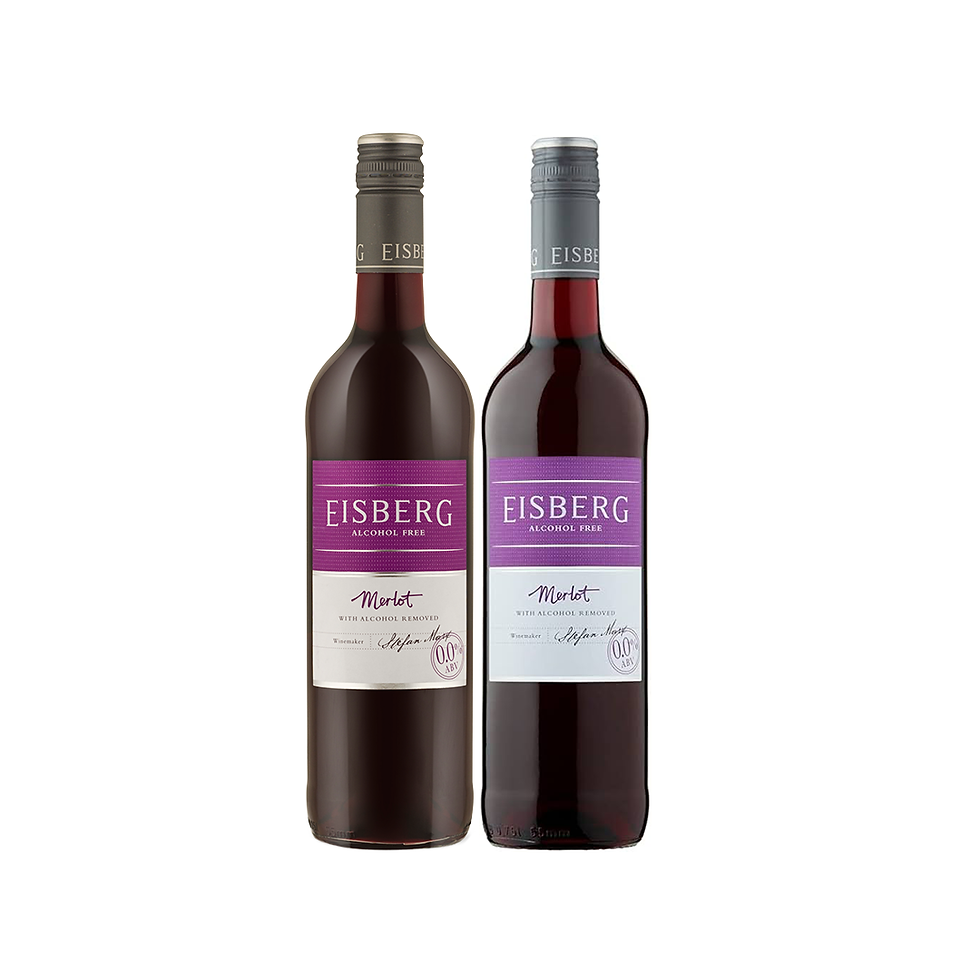 Two bottles Eisberg Merlot Alcohol Free 125ml