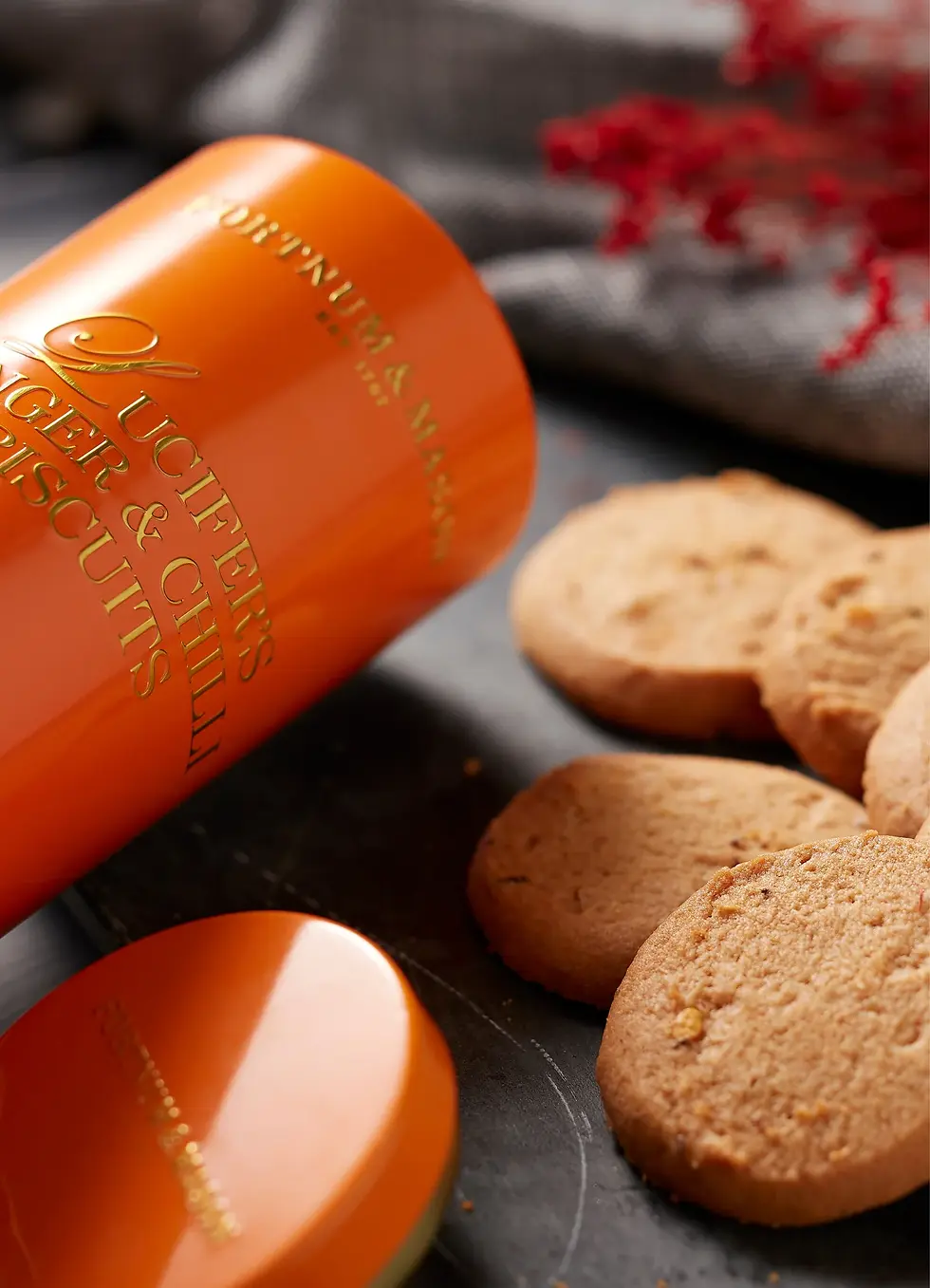 Thumbnail: Lucifer's Ginger & Chilli Biscuits in orange tin