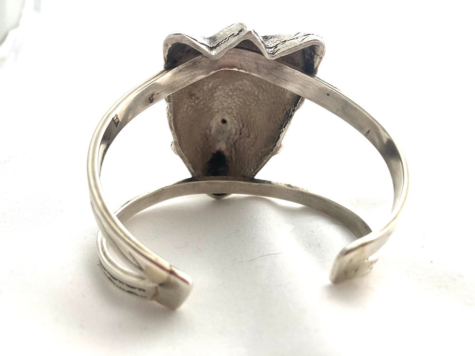 Miniatura: Sterling silver large Pende Mask double bracelet