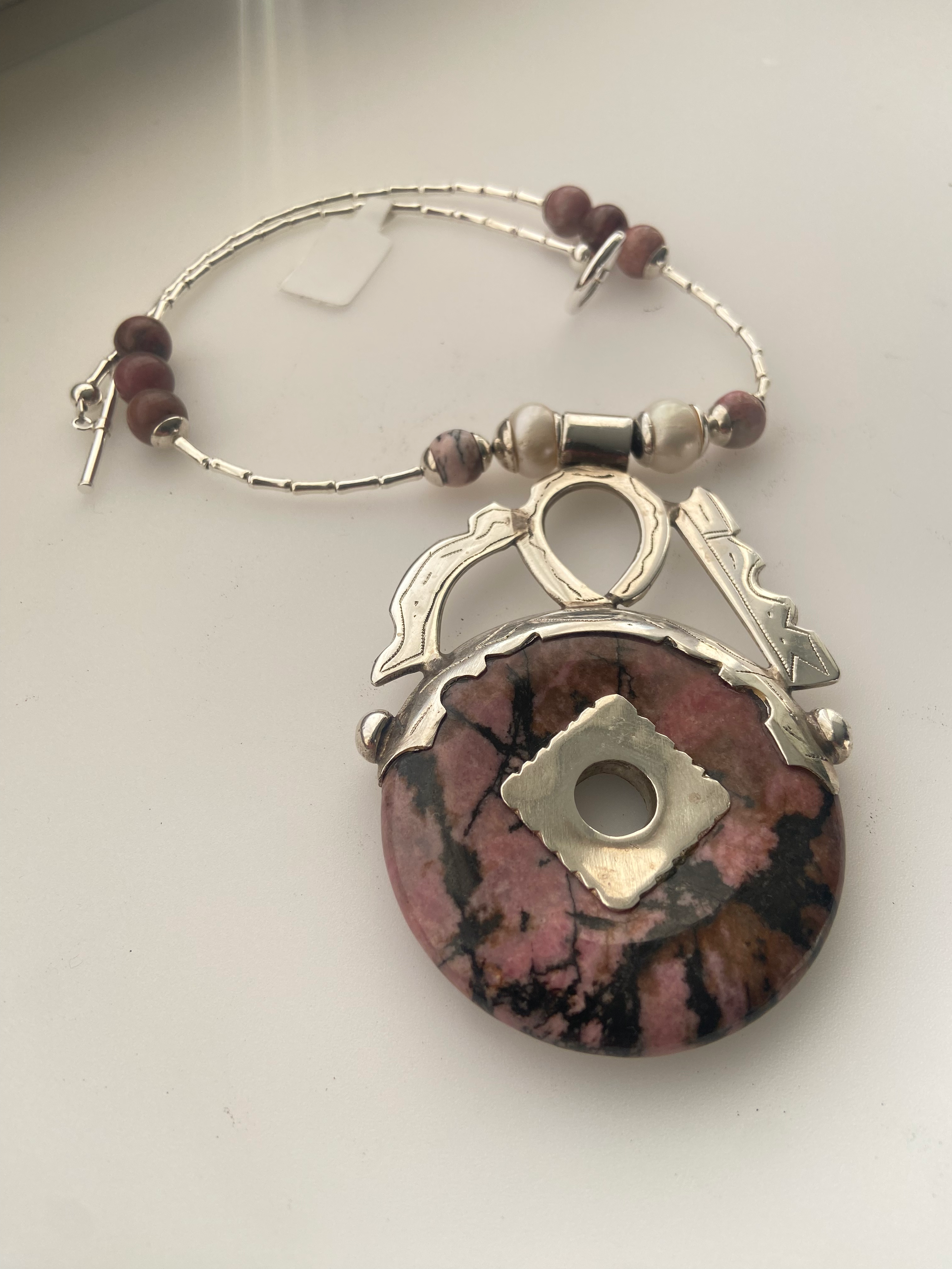 Tuareg large talisman rhodochrosite