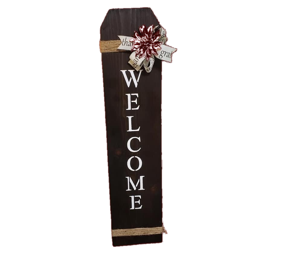 Wooden Welcome Sign