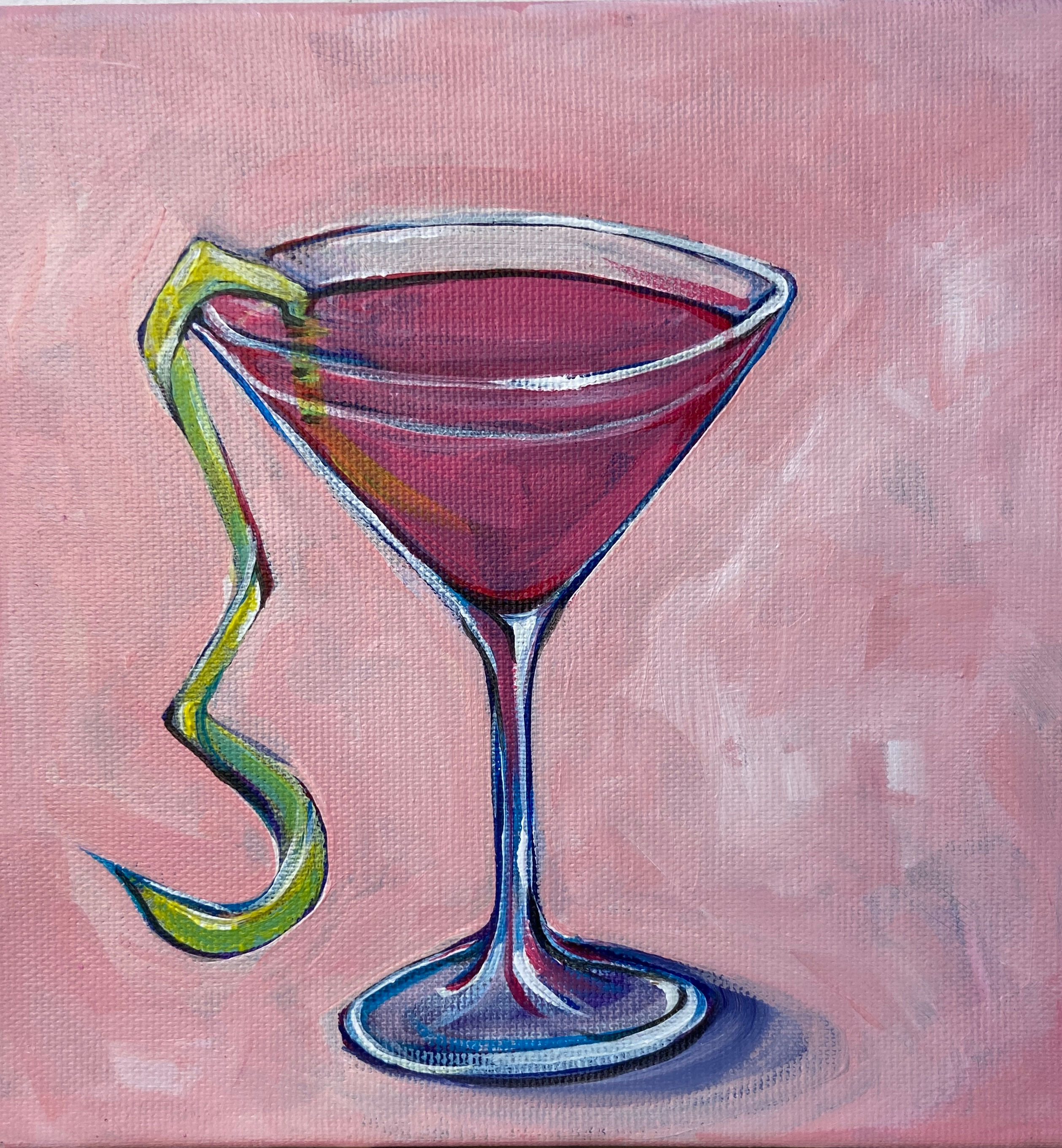 Cosmopolitan, 8x8 inch Original Painting