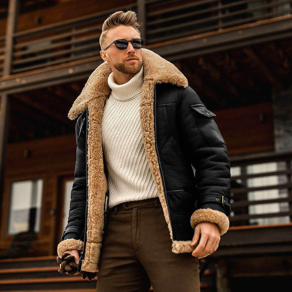 Thumbnail: Fashion Jackets Mens Cashmere - Vintage Streetwear Coats Winter Fleece Outerwear