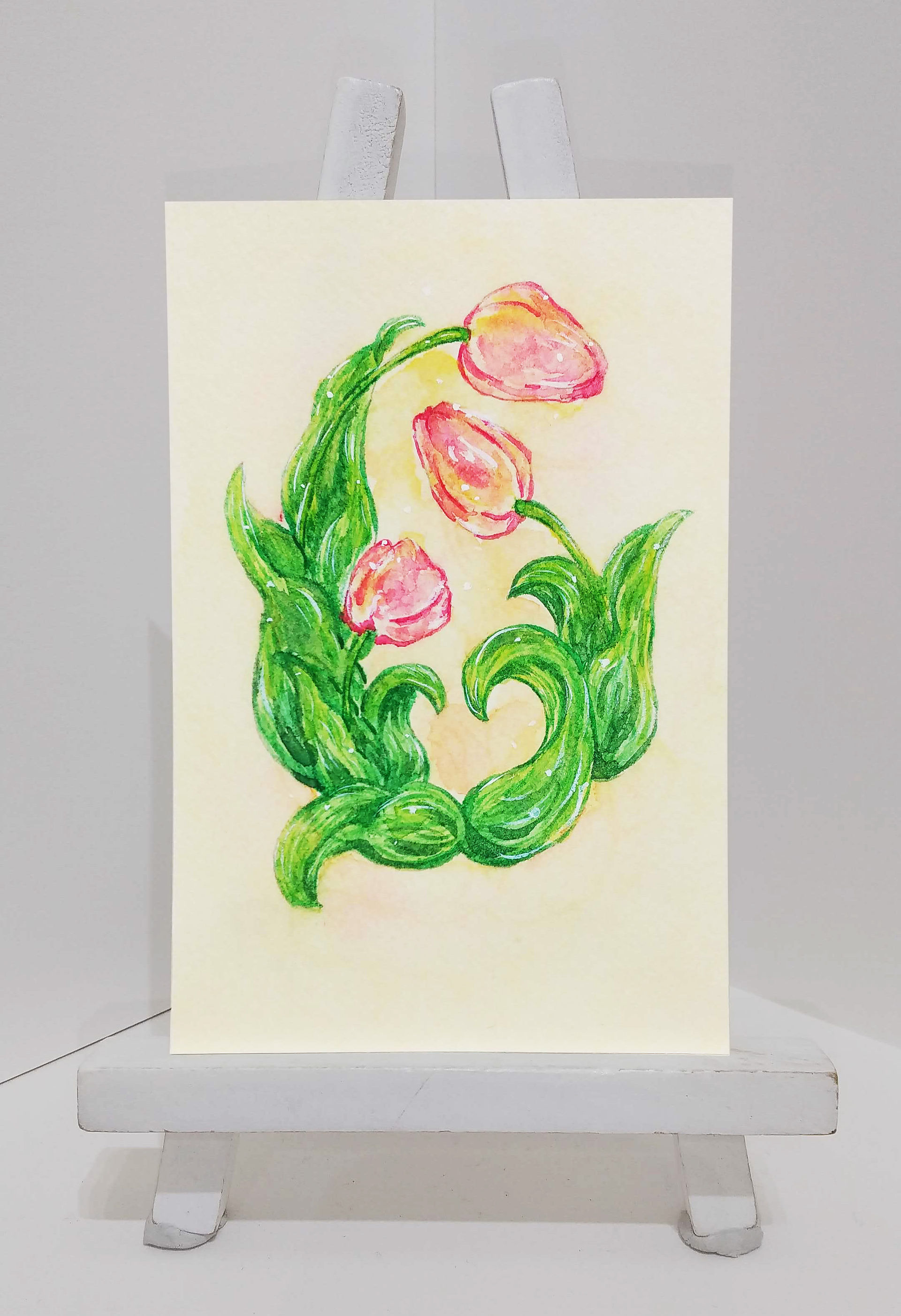 2.　ピンクのチューリップ　￥2,000　原画