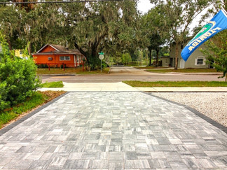 Pavers on driveway
