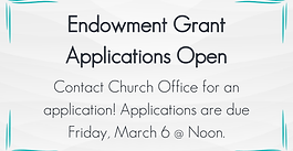Endowment Grant Applications Open