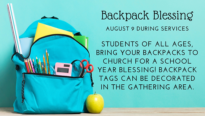 Backpack Blessing