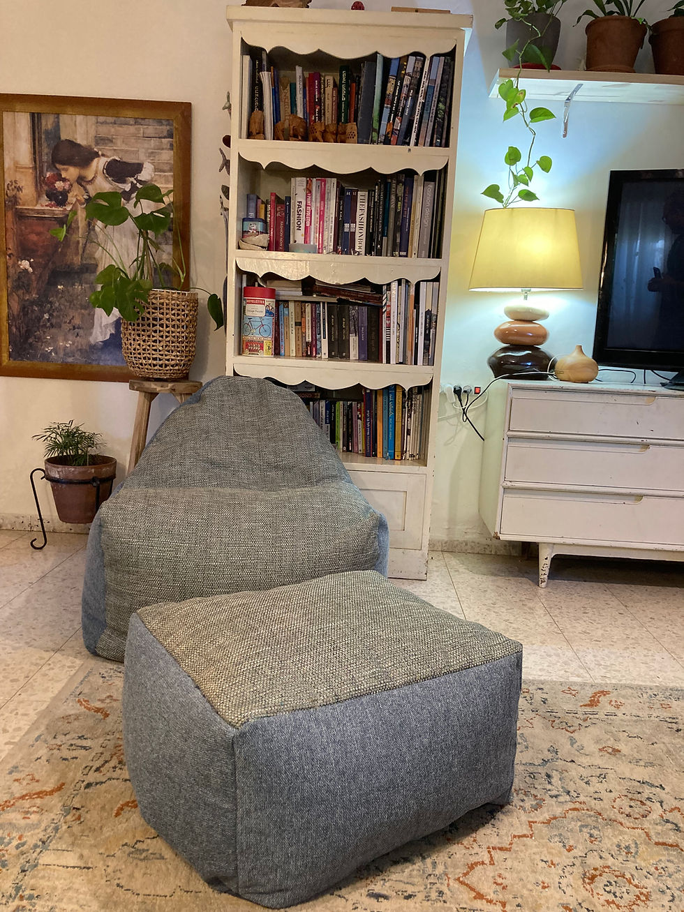 תמונה ממוזערת: פופ כורסה והדום תואם