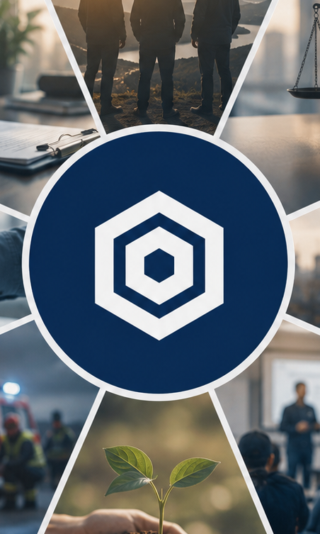 Professional safety leaders assessing workplace governance, compliance and operational risk through the BlueGuard Assurance f