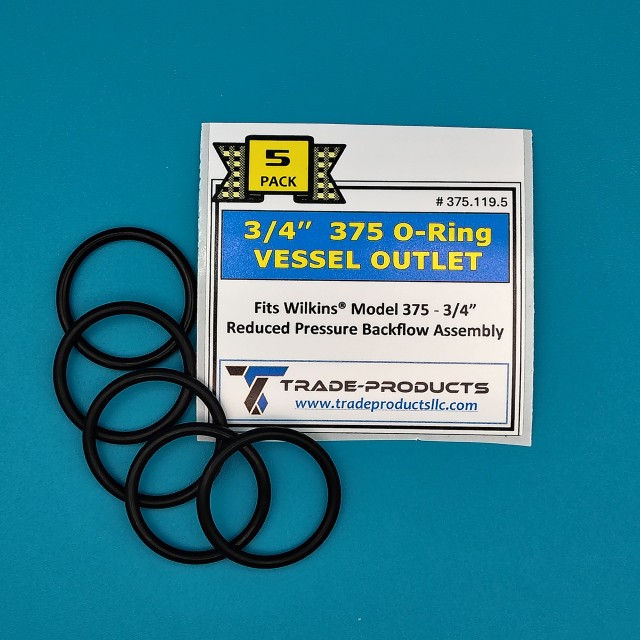 3/4" 375 OUTLET O-Ring Set (5 Pack)