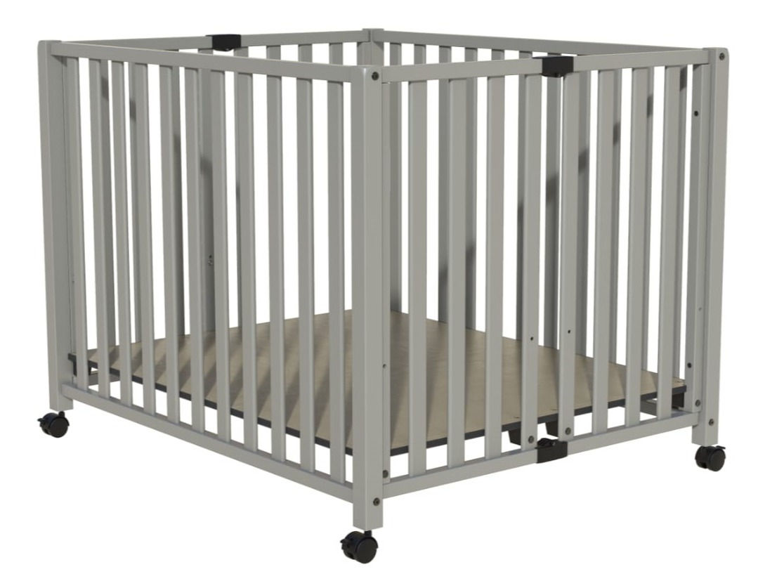 לול עץ לתינוק בעל 2 מצבי גובה