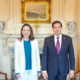 Agradece Machado a Rubio compromiso de EU con Venezuela tras encuentro