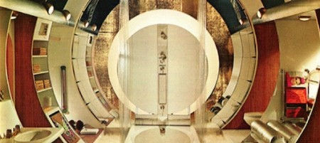 Seventies space age inspired room set