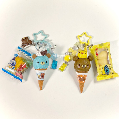 Rilakkuma Ice Cream Cone Bag Charms | Clefairy Jewels