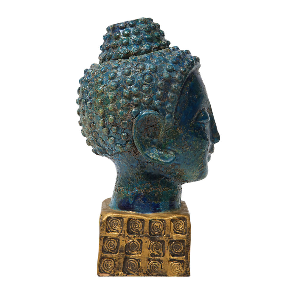 Thumbnail: Aldo Londi Bitossi Cinese Decor Buddha & Lidded Box