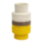Thumbnail: Bitossi Vase, Ceramic, Yellow, White, Geometric