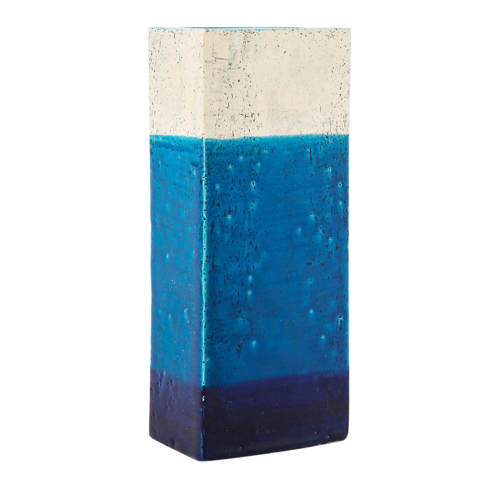 Thumbnail: Bitossi Vase, Ceramic, Blue, White, Signed