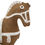 Thumbnail: Aldo Londi Bitossi Horse, Ceramic, Brown, White