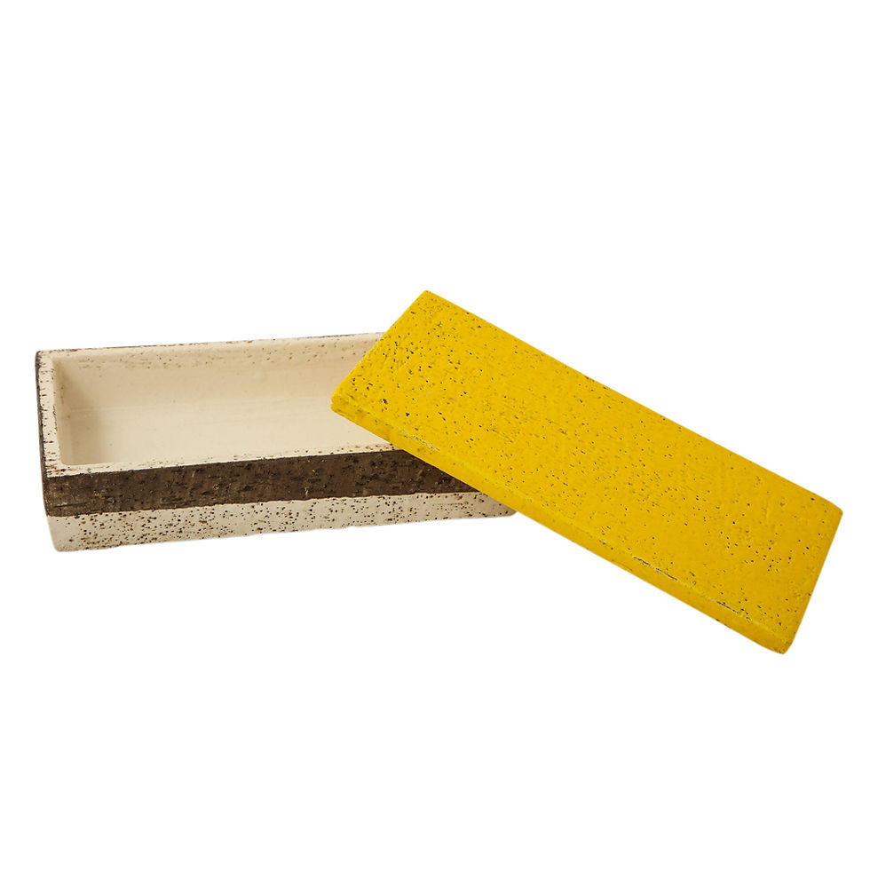 Thumbnail: Bitossi Box, Ceramic Yellow, Brown, White