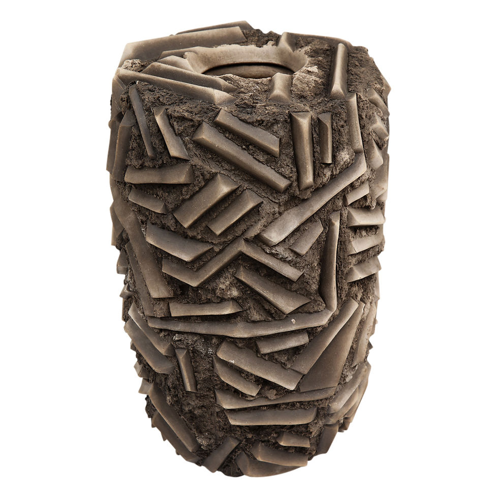 Thumbnail: Rob Sieminski Ceramic Vase, Hand Built, Sculpted, Earth Tones