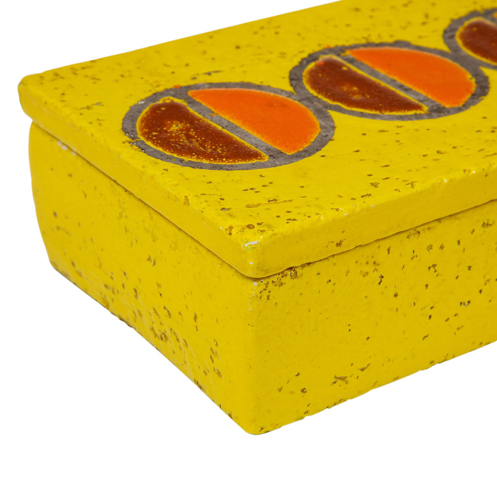 Thumbnail: Rosenthal Netter Box, Ceramic, Yellow and Orange Discs, Signed