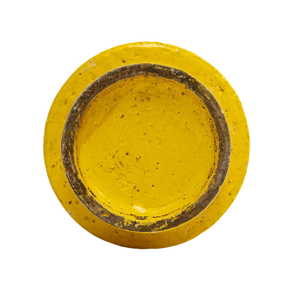 Thumbnail: Bitossi Vase, Ceramic, Yellow, White, Geometric