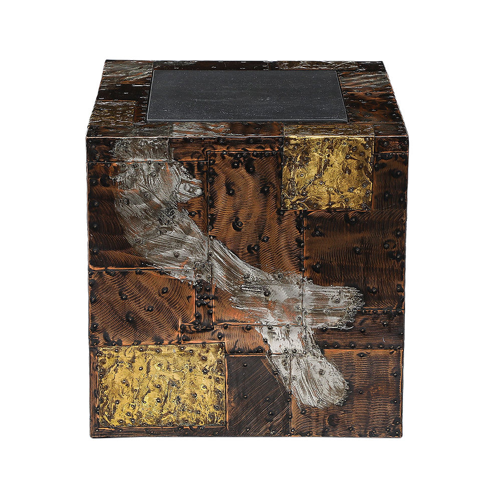 Thumbnail: Paul Evans Side Table, Copper, Bronze, Pewter, Patchwork, Slate