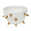 Thumbnail: Bitossi Bowl, Ceramic, White, Gold Spikes, Signed