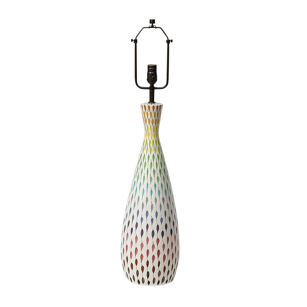 Thumbnail: Aldo Londi Bitossi Table Lamp, Multi-Color, Piume, Signed