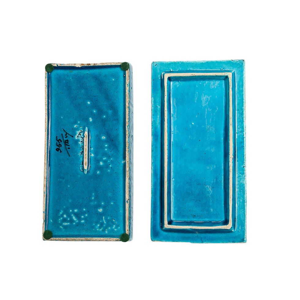 Thumbnail: Bitossi Box, Ceramic, Blue, Lacrima, Signed