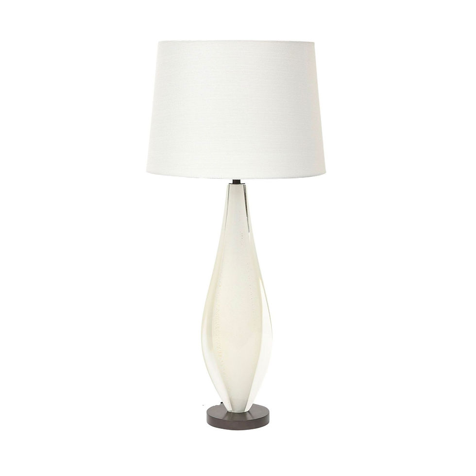 Flavio Poli Seguso Murano Glass Table Lamp, Gold, Clear, Sommerso