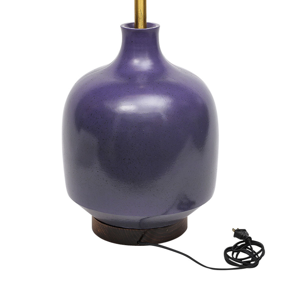 Thumbnail: David Cressey Table Lamp, Glazed, Ceramic, Purple Violet