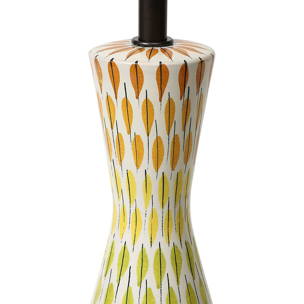 Thumbnail: Aldo Bitossi Ceramic Piume Table Lamp, Multi-Color Glazed, Italy, 1960s