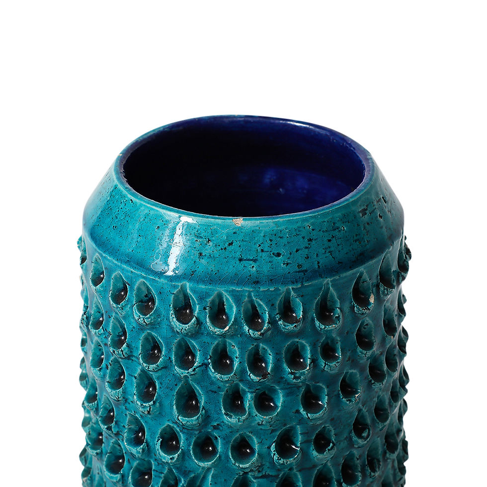 Thumbnail: Aldo Londi Bitossi Lacrima Vase, Blue Turquoise Ceramic, 1960s