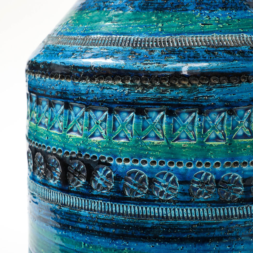 Thumbnail: Aldo Londi Bitossi Table Lamp, Blue, Ceramic, Signed