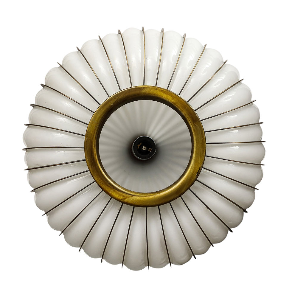 Thumbnail: Onion Pendant Lamp, Brass, Glass, Lightcraft of California