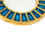 Thumbnail: François Lembo Mirror, Ceramic, Blue, Gold, Signed