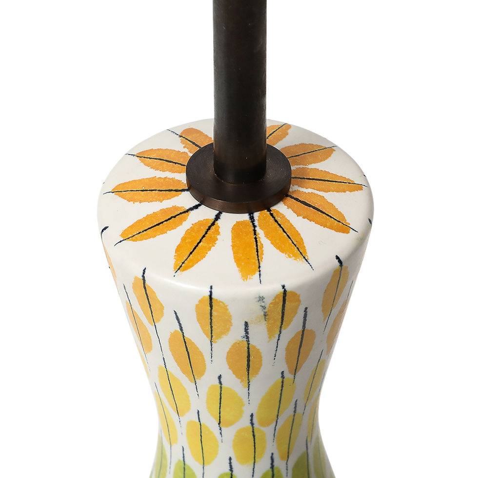Thumbnail: Aldo Londi Bitossi Table Lamp, Ceramic, Multi-Color, Piume, Signed