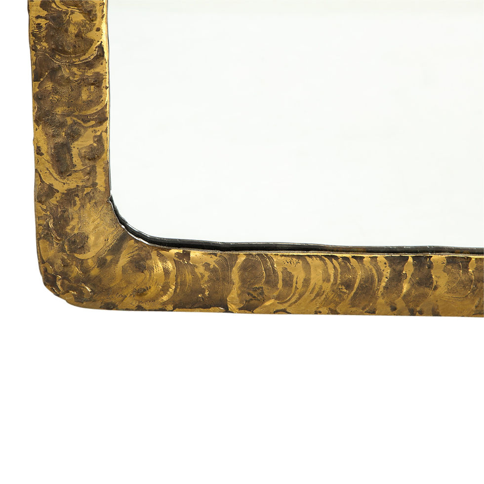 Thumbnail: Silas Seandel Mirror, Bronze, Brass, Signed
