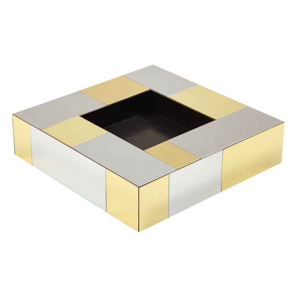 Thumbnail: Paul Evans Tray, Cityscape, Brass and Chrome