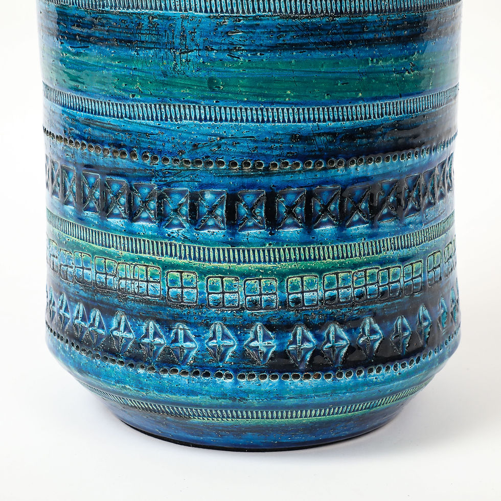 Thumbnail: Aldo Londi Bitossi Table Lamp, Blue, Ceramic, Signed