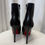 Thumbnail: Christian Louboutin Bianca 120 Leather Heel Ankle Boots Sz 35
