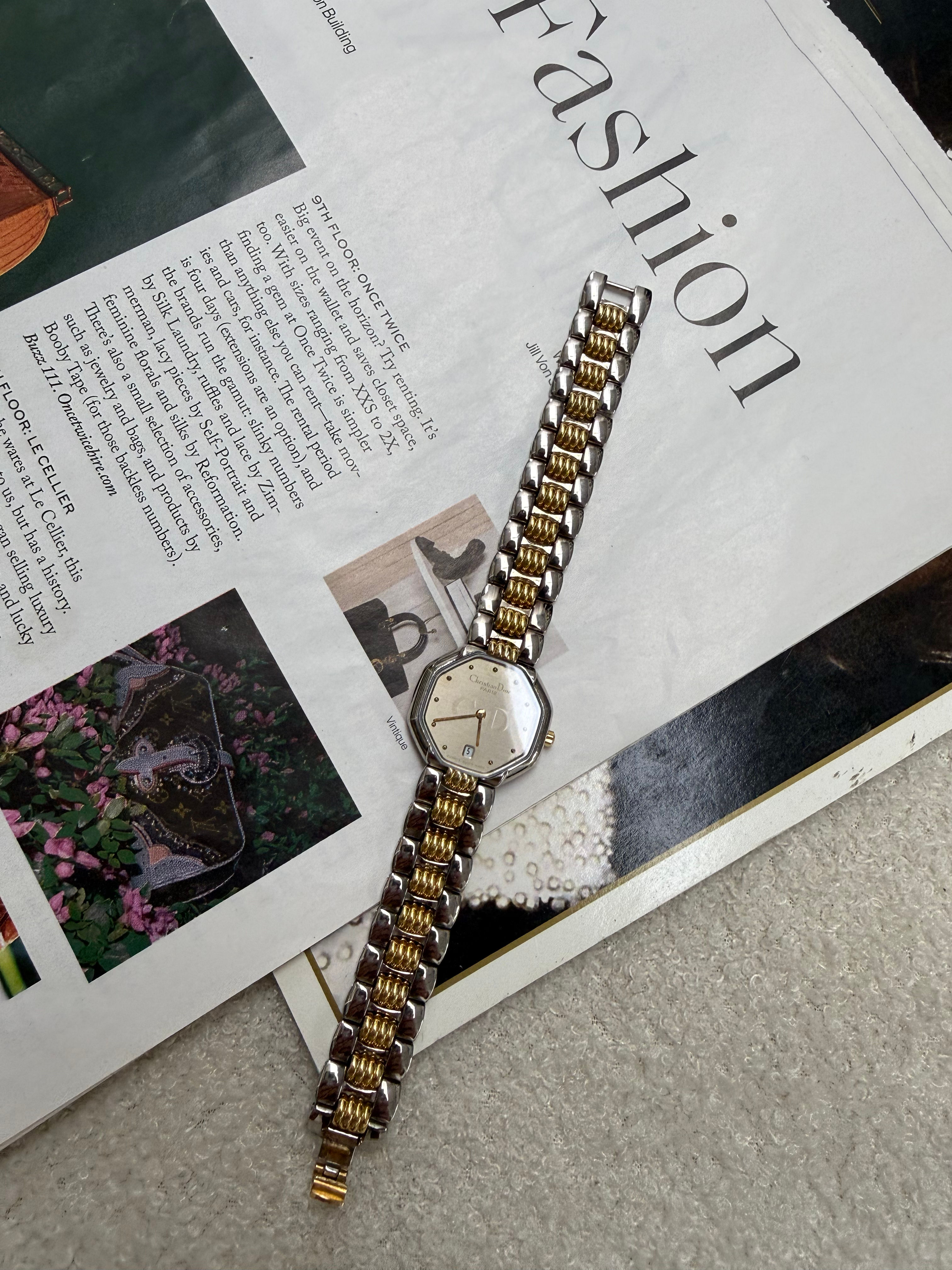 Christian Dior Octagon Steel Two-Tone Watch