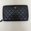 Thumbnail: CHANEL  Lambskin Quilted Large Zip Around Organizer Wallet Black