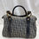 Thumbnail: Christian Dior OBLIQUE Navy Blue Trotter Boston Bag