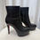 Thumbnail: Christian Louboutin Bianca 120 Leather Heel Ankle Boots Sz 35