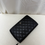 Thumbnail: CHANEL  Lambskin Quilted Large Zip Around Organizer Wallet Black