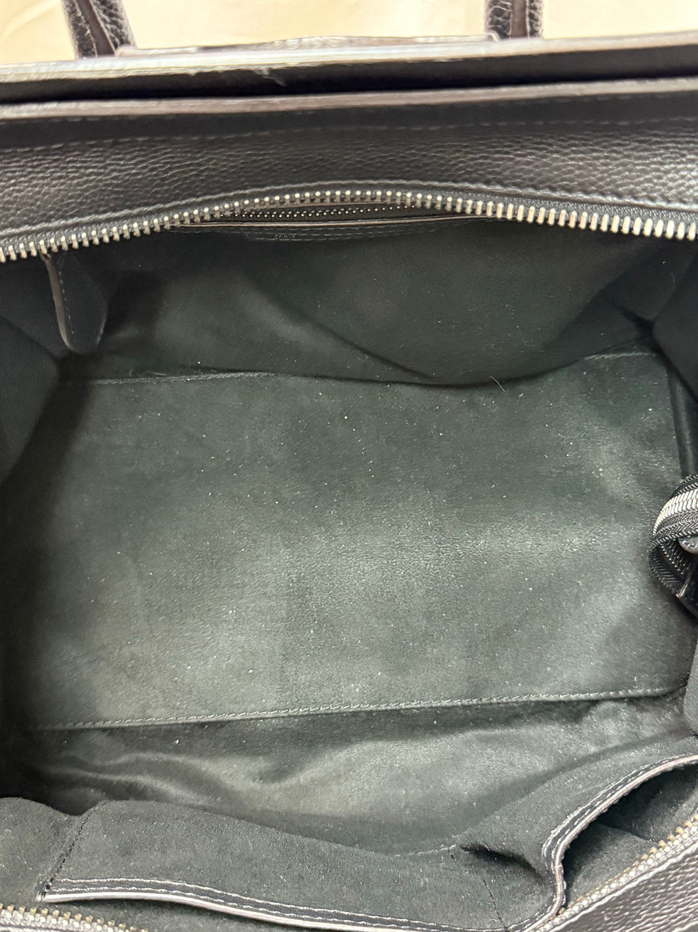 Thumbnail: Celine Drummed Calfskin Mini Luggage Tote 