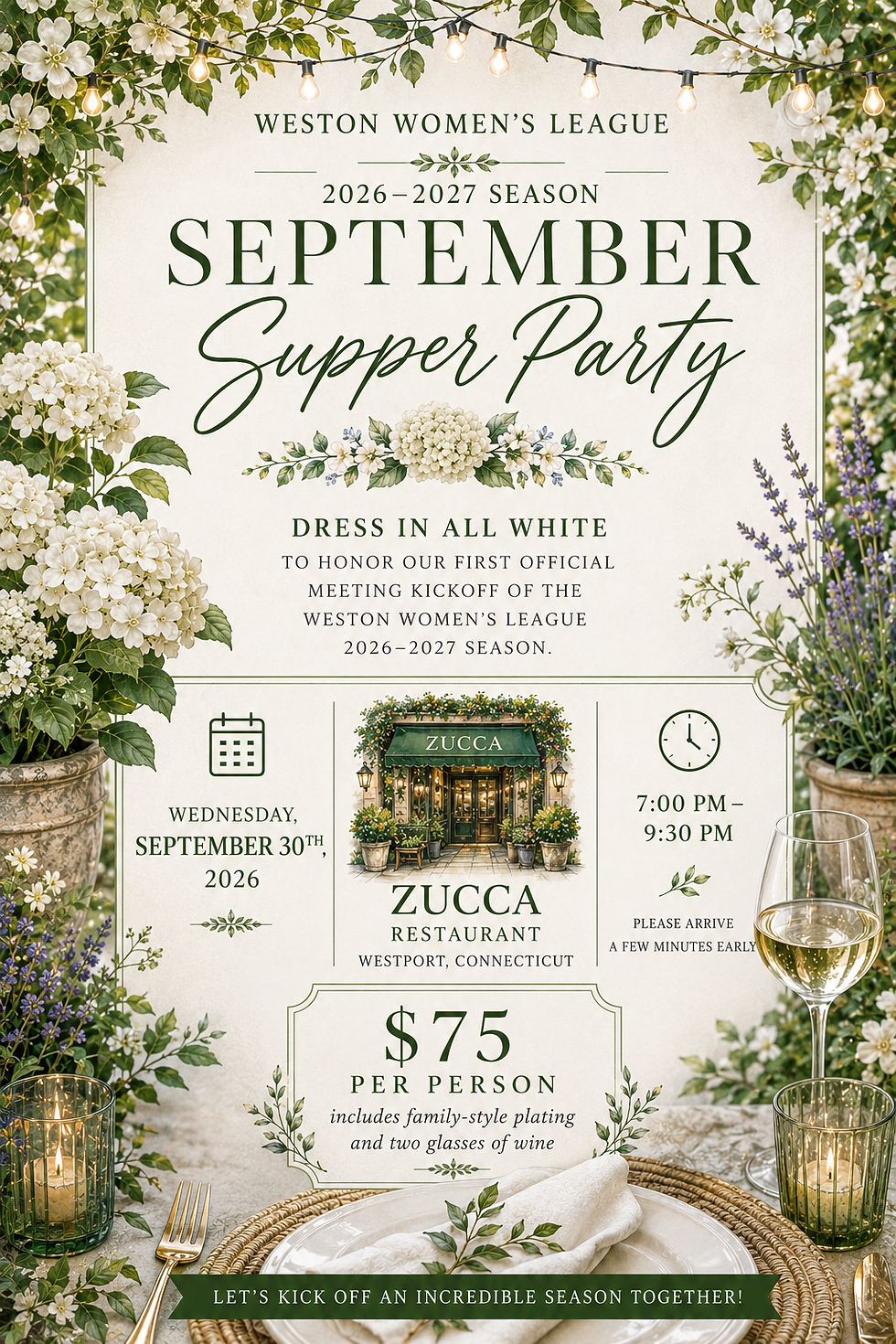 September Supper White Party